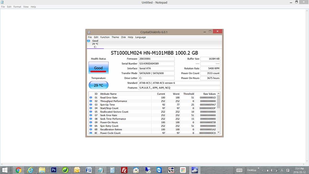 checking disk smart status windows 10